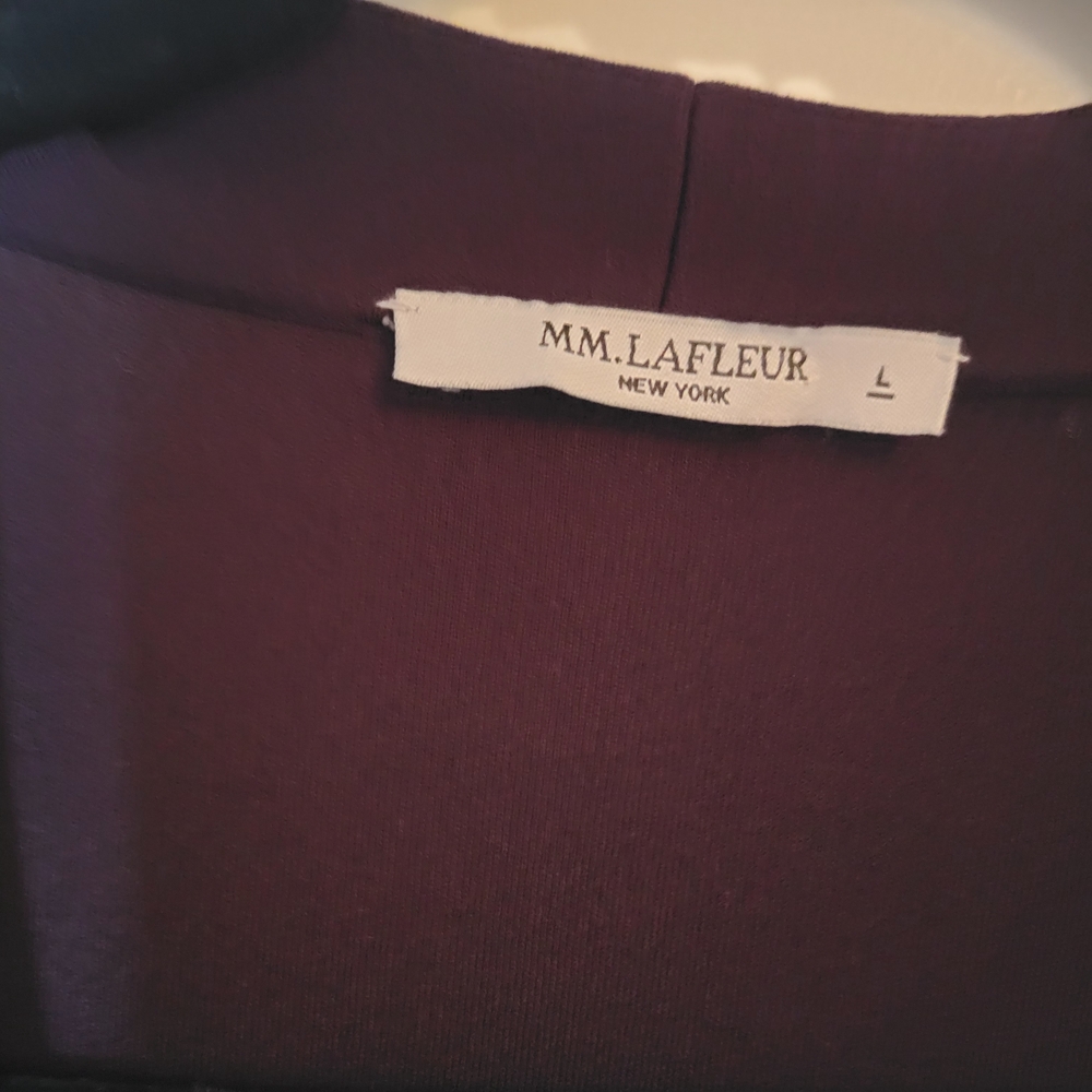 MM Lafleur 3/4 Sleeve Purple Women's Top - Picture 2 of 4